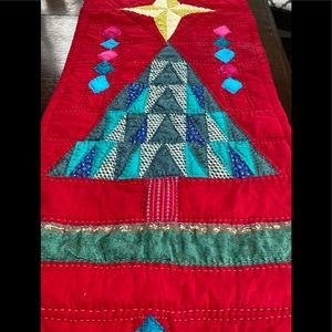 Handmade quilted Christmas runner